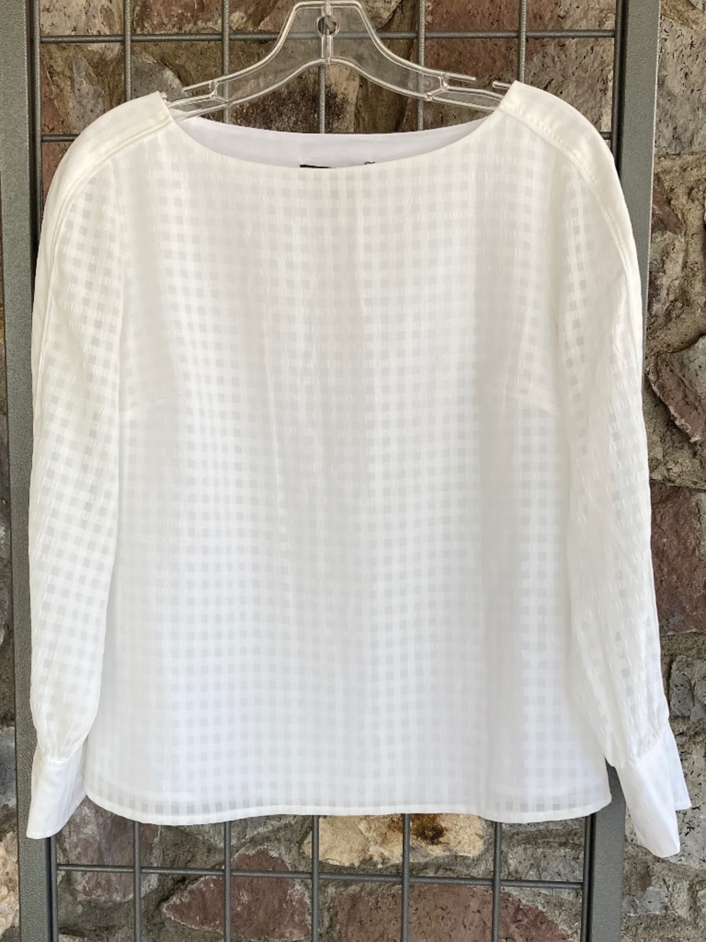 Banana Republic Blouse Long Sleeve Boat Neck Layered Chiffon Size XS